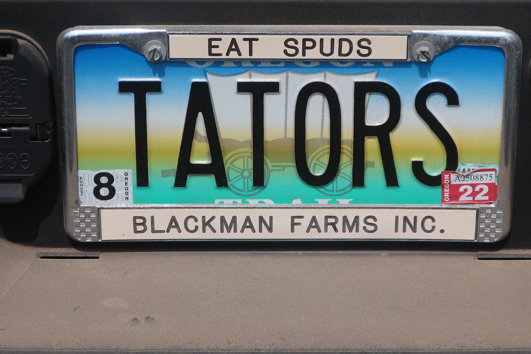 Blackman, license plate